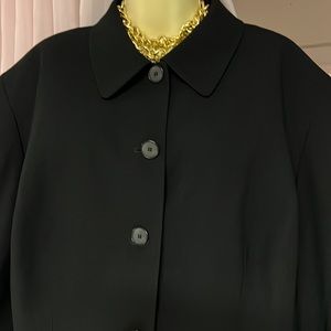 VTG 80’ Classic collared Josephine Chaus blazer black .22